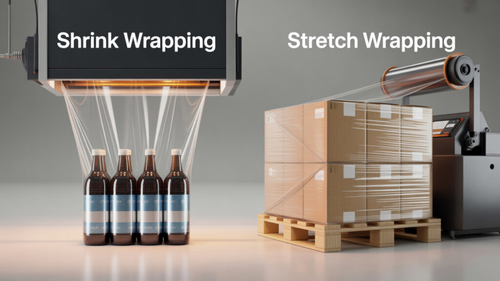 Shrink Wrapping vs Stretch Wrapping